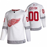 Detroit Red Wings Customized White Adidas 2020-21 Reverse Retro Alternate Jersey,baseball caps,new era cap wholesale,wholesale hats